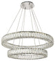 Monroe Integrated LED Chip Light Chrome Chandelier