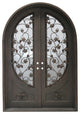 Exterior Front Entry Iron Double Door, 100"x76"