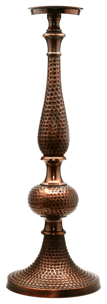 Aluminum Hammered Candlestick