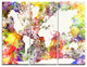 "World Map in Great Colors" Watercolor Map Metal Wall Art, 3 Panels, 36"x28"