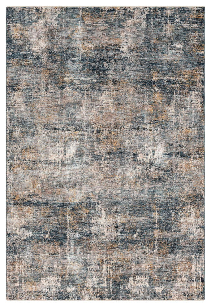 Hampton Abstract Area Rug, Silver, 7'10" Round