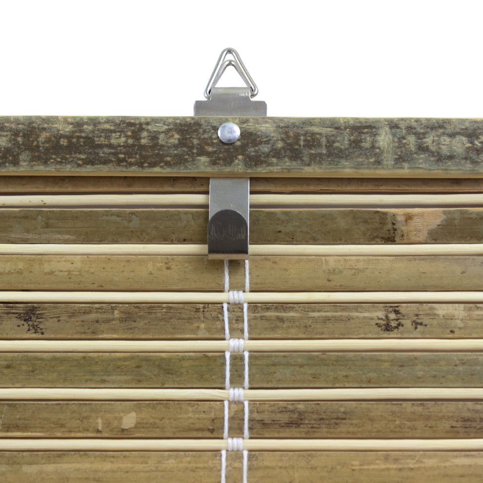 Burnt Bamboo Cordless Window Shade, Natural, 48" W