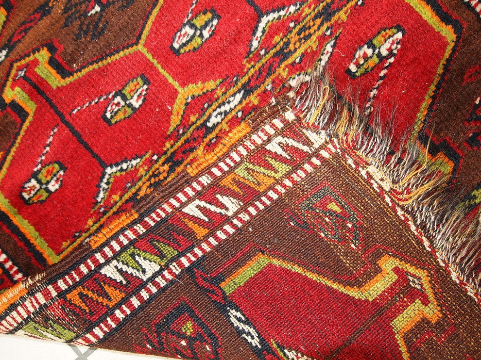 Consigned, Hand Made Antique Collectible Turkish Yastik Rug 2.5'x6.2'