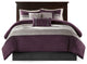 Madison Park Palmer Vera Microsuede 7-Piece Comforter Set, Purple