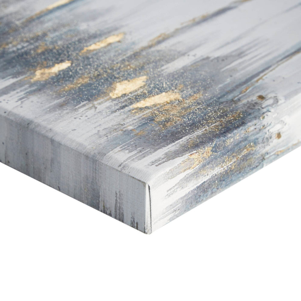 Madison Park Blue Midst Forest Gold Foil Abstract Landscape 3-Piece Wall Art