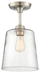 1-Light Semi-Flush Mount, Brushed Nickel