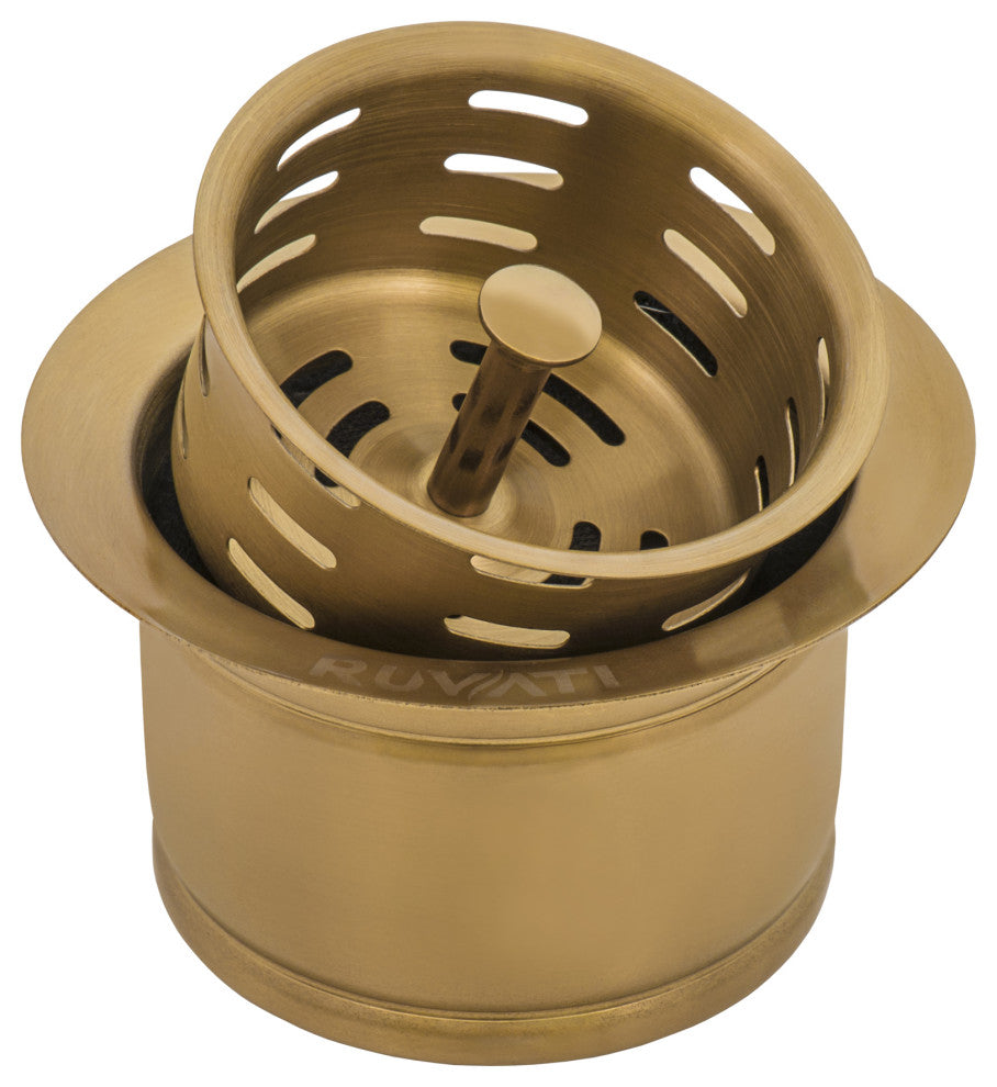 Ruvati Extended Garbage Disposal Flange with Deep Basket Strainer - RVA1049GG