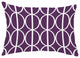 Ovals Go 'Round 14"x20" Abstract Decorative Outdoor Pillow, Purple