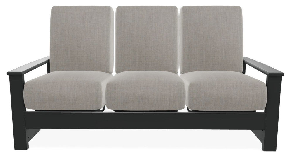 Leeward Deep Seat 3-Seat Outdoor Sofa, Cast Silver/Graphite