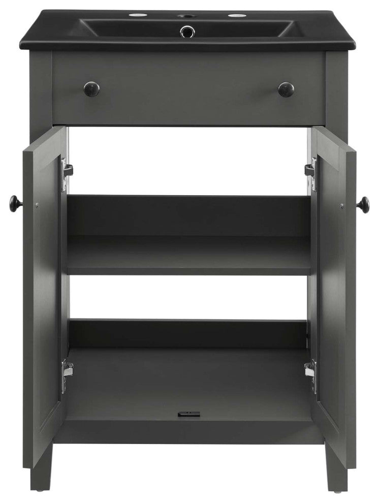 Nantucket 24" Bathroom Vanity - Gray Black