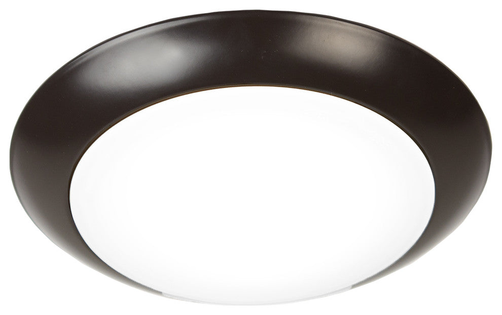 WAC Lighting Disc LED Flush Mount, Bronze, 7", 4000k Cool White
