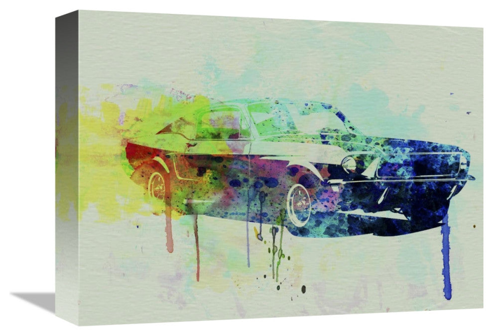 "Ford Mustang Watercolor 2" Fine Art Print