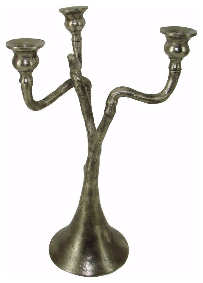 Benzara BM150653 Playfully Eccentric Stavros Aluminum Candle Holder