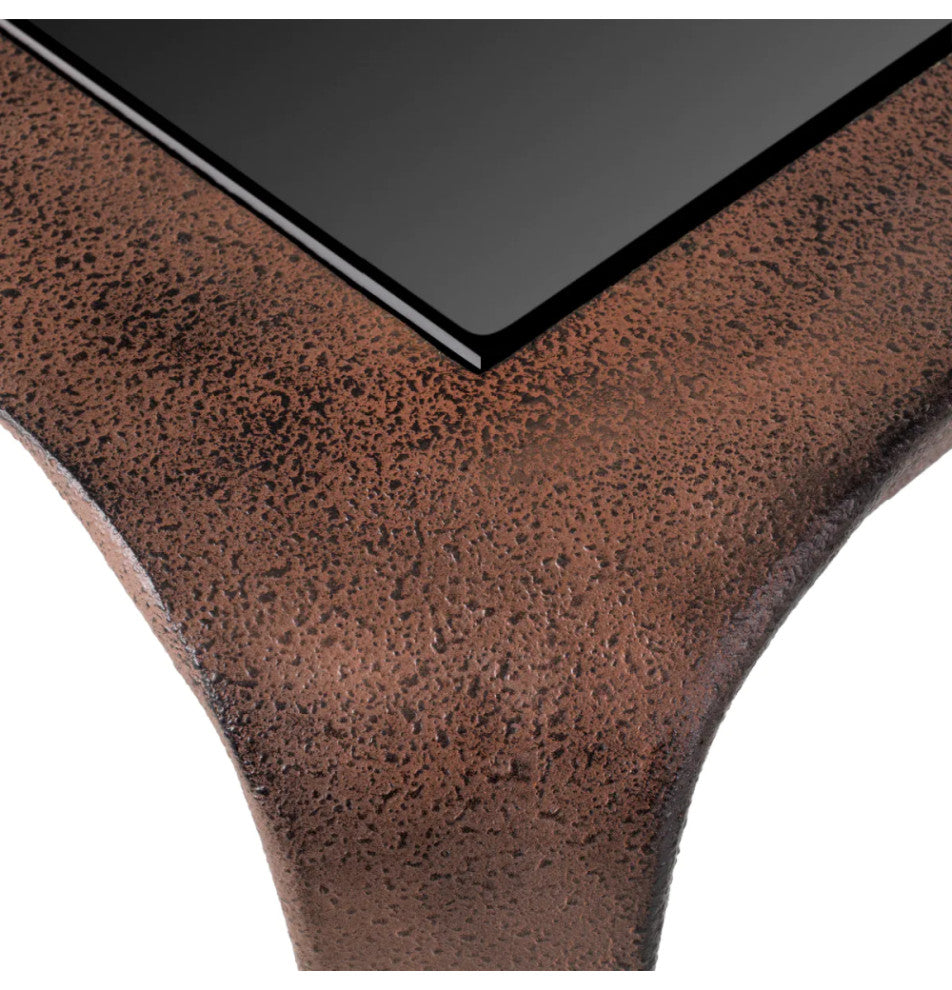 Oxidized Aluminum Coffee Table, Eichholtz Quentin