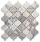 Calacatta Gold Calcutta Marble Arabesque Lantern Mosaic Tile Honed, 1 sheet