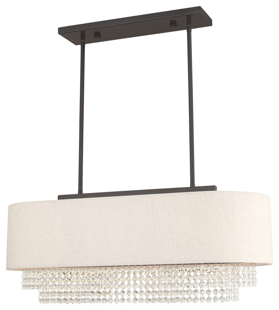Livex Lighting English Bronze 3-Light Linear Chandelier