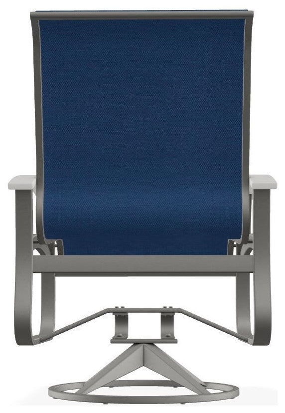Belle Isle Sling Outdoor Swivel Rocker, White/Snow