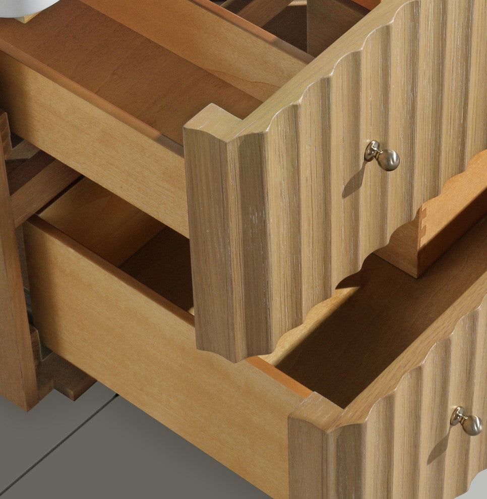 La Jolla Bathroom Vanity, Washed Oak, 36", Single Sink, Floating