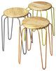 Butler Easton Wood and Iron Stackable Stools