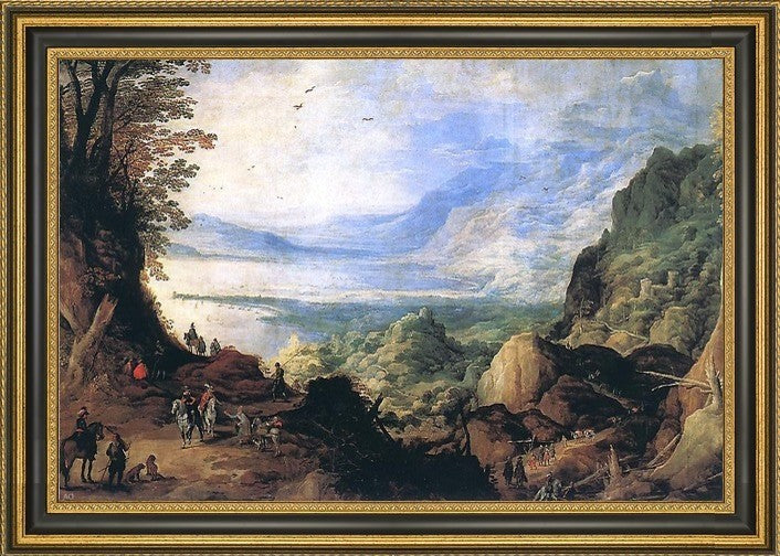 Joos De Momper Landscape Framed Premium Canvas Print, 18"x27"