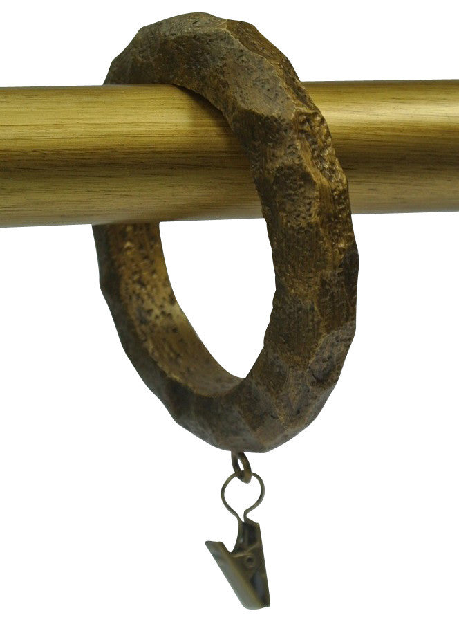 2 1/2" Hammered Designer Curtain Rings, Renaissance Gold, Set of 4