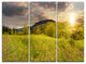 "Green Hillside Meadow Panorama" Metal Wall Art, 3 Panels, 36"x28"