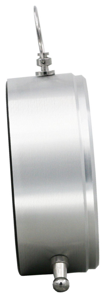 5" Ming Bedside Alarm, Silver and Black, Silver