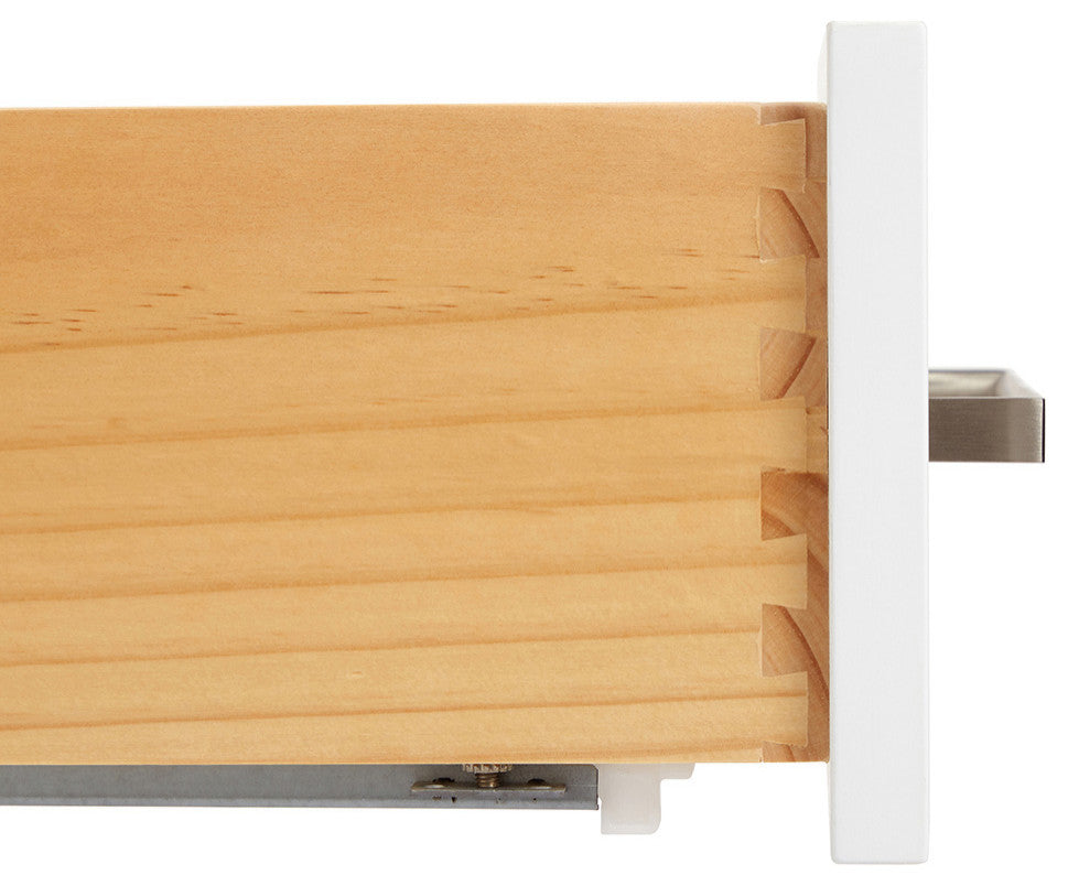 ARIEL Cambridge 37" Left Offset Rectangle Sink White Bathroom Vanity Quartz Top