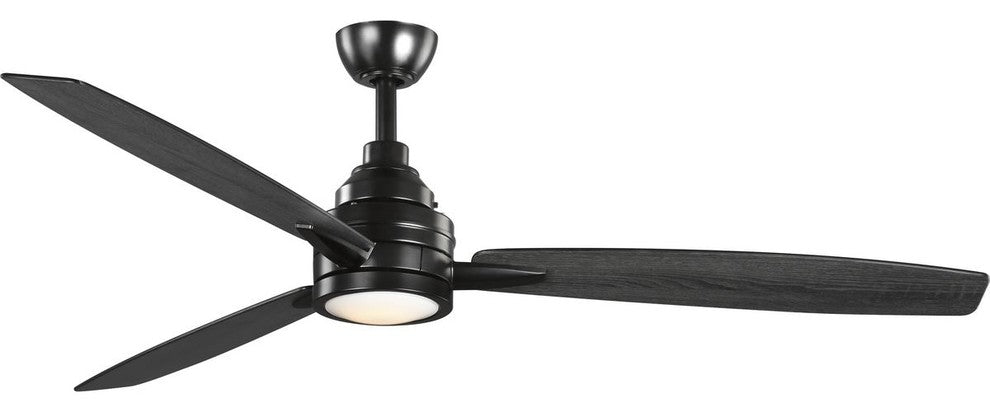 Gaze Collection 60" LED 3-Blade Ceiling Fan, Black