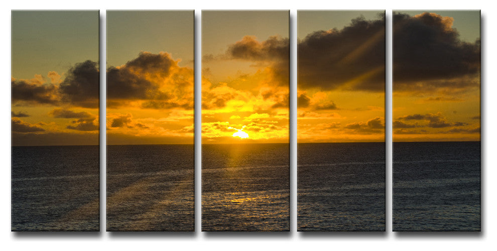 Ready2Hangart Chris Doherty 'Niue Sunset' 5-Piece Canvas Wall Art