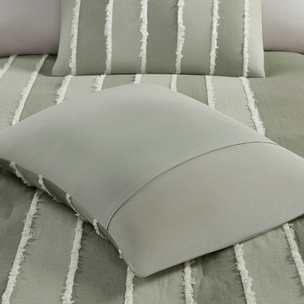INK+IVY Shay 3 Piece Striped Cotton Comforter Set