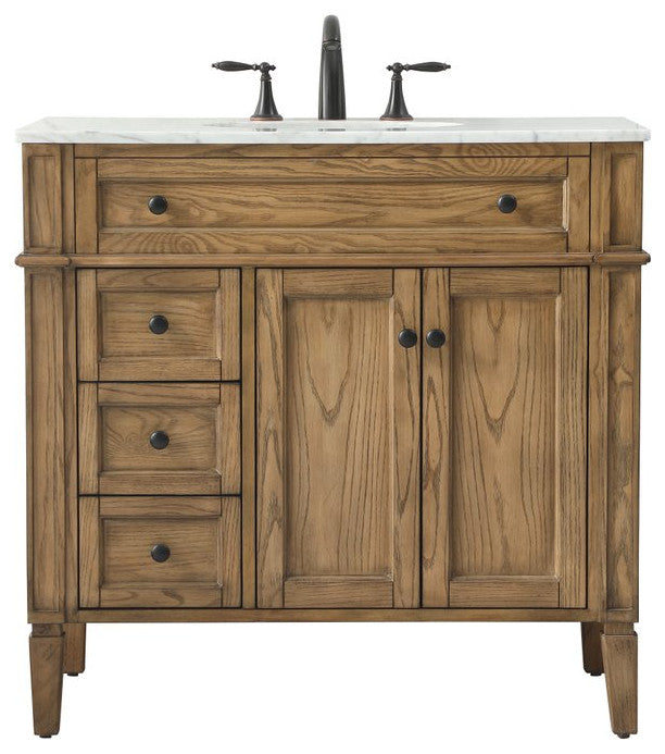 Elegant VF12536DW 36" Single Bathroom Vanity, Driftwood