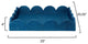 Wonderland Scalloped Decorative Tray, Indigo