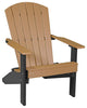 Poly Lakeside Adirondack Chair, Cedar & Black