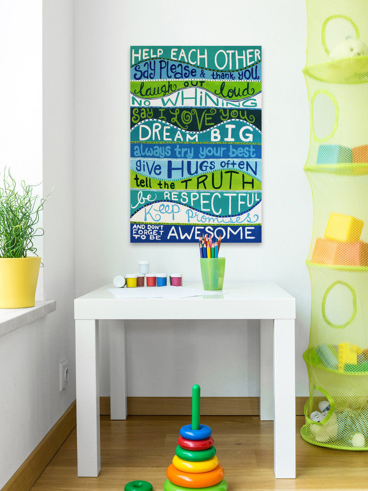 Marmont Hill, "Family Rules II" by Nicola Joyner Print on Wrapped Canvas, 40x60