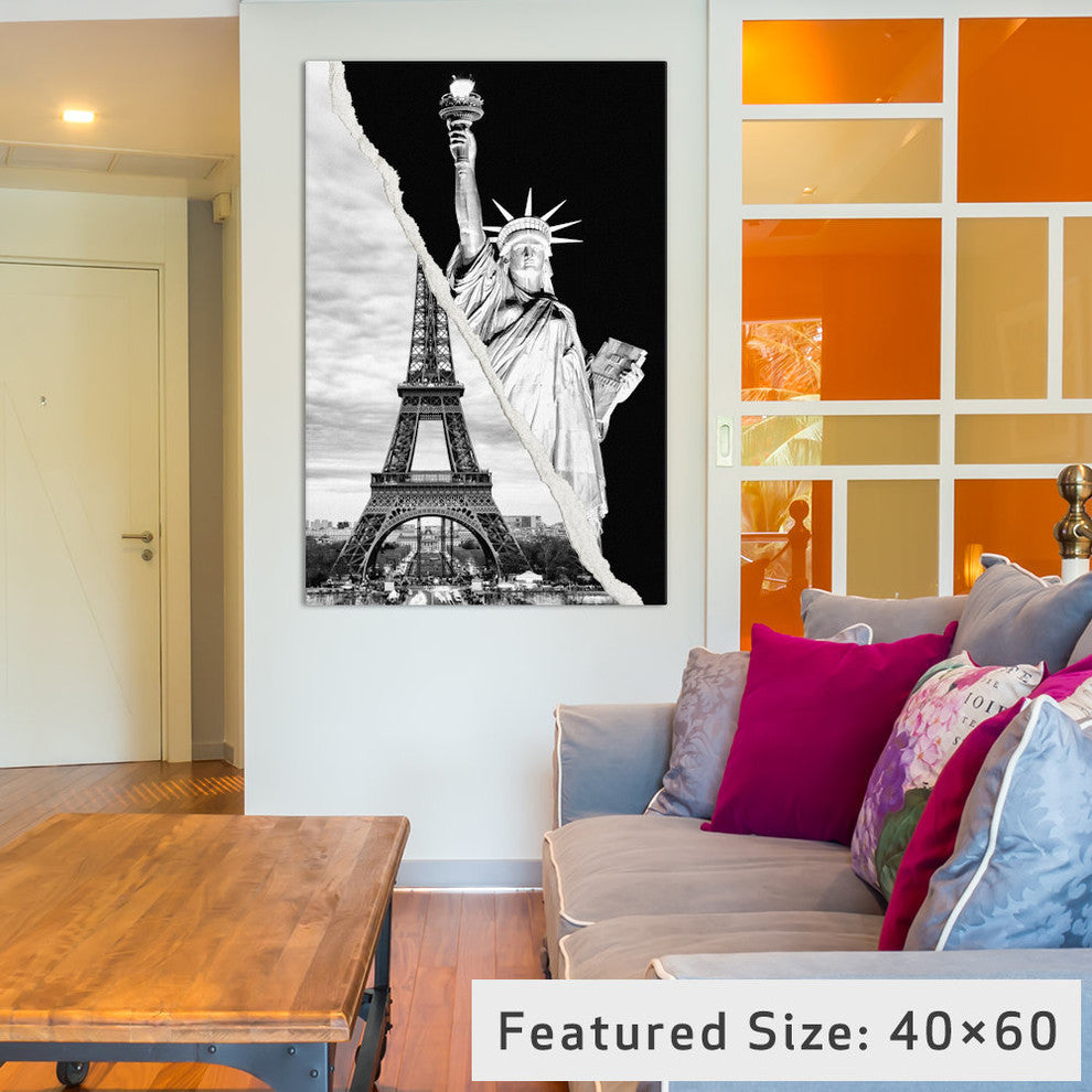 "Dual Torn Series Architectural Grandeur" by Philippe Hugonnard, 18x12x1.5