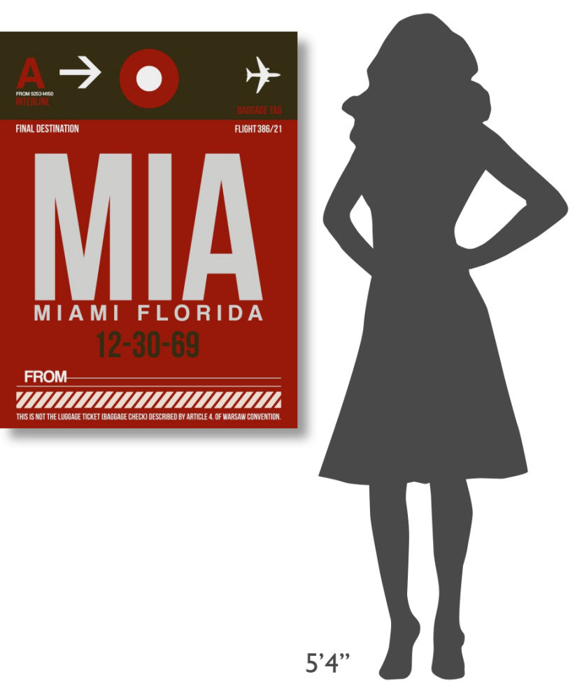 "MIA Miami Luggage Tag 2" Fine Art Print