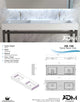 ADM Rectangular Countertop Sink, White, 60", Glossy White