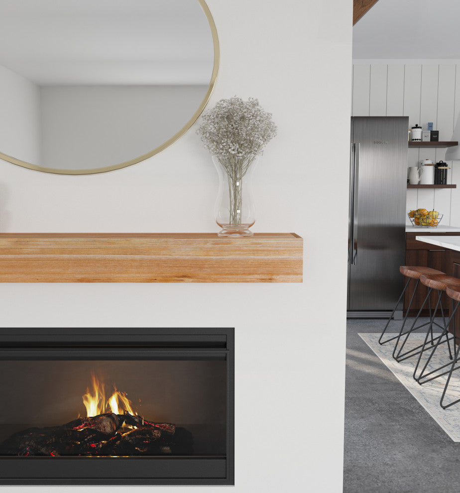 Weathered Beam Mantel, Maple, 60"