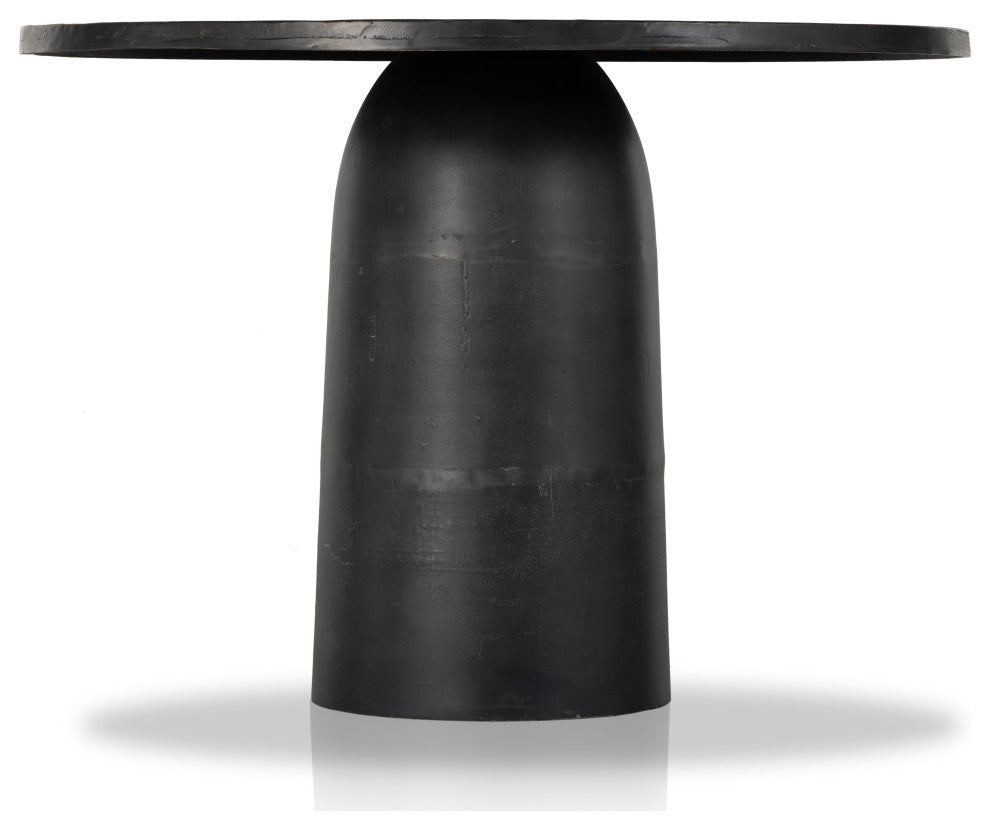 Basil Outdoor Dining Table-42"-Aged Grey