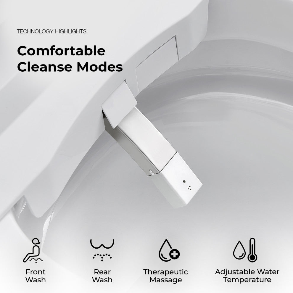 Ove Ella Dual-Flush Smart Bidet Toilet With Built-in Tank