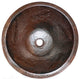 Undermount Hammered Round Lizard Bathroom Copper Sink
