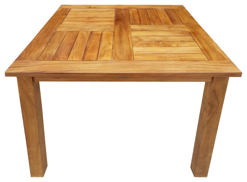 Teak Wood Seville Outdoor Patio Counter Height Bistro Table, 27"