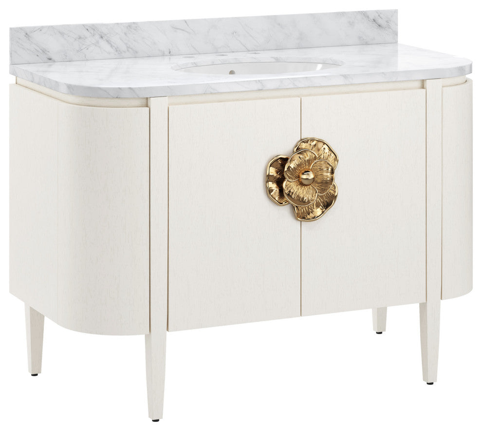 Briallen 48" White Vanity with Oval Undermount Sink