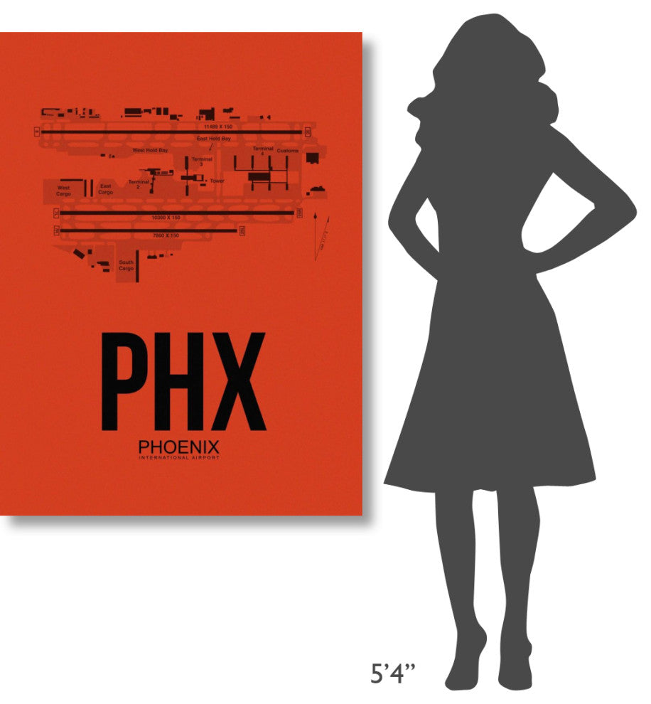 "PHX Phoenix Airport Orange" Fine Art Print