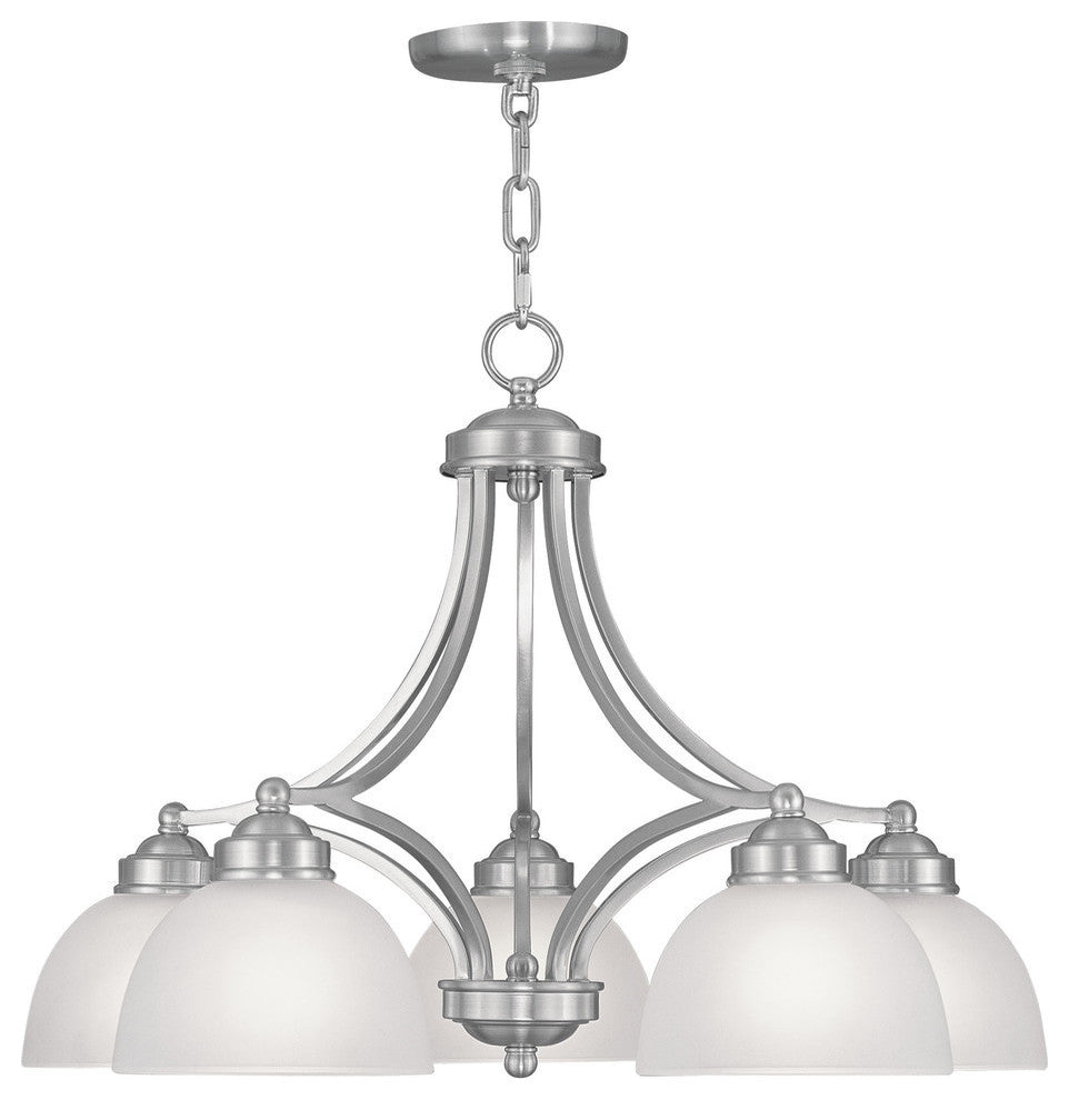 Somerset Chandelier, Brushed Nickel