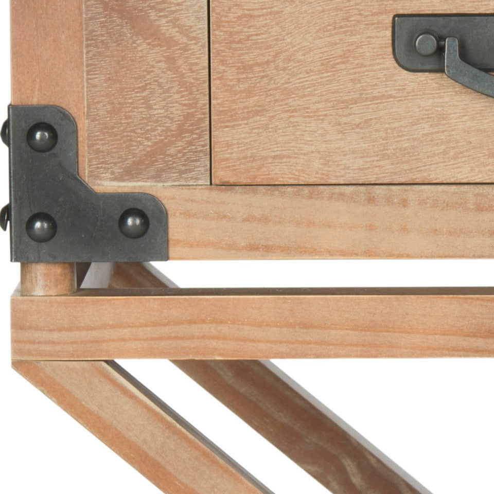 Safavieh Dunstan Accent Table With Storage Drawer, Washed Natural Pine