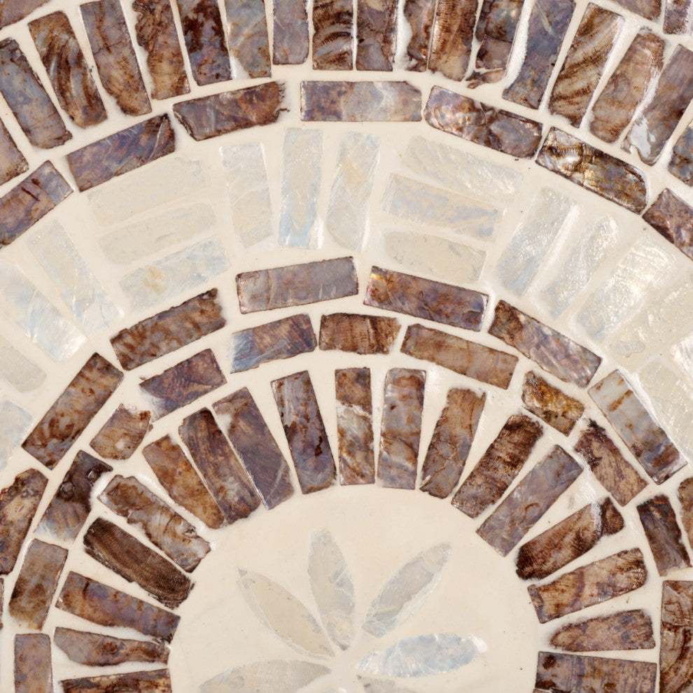 Safavieh Keary Round Accent Table, White/Gold