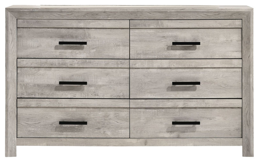 Ellen 6 Drawer Dresser, White