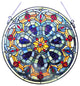 Tiffany-glass Victorian Window Panel 20inches